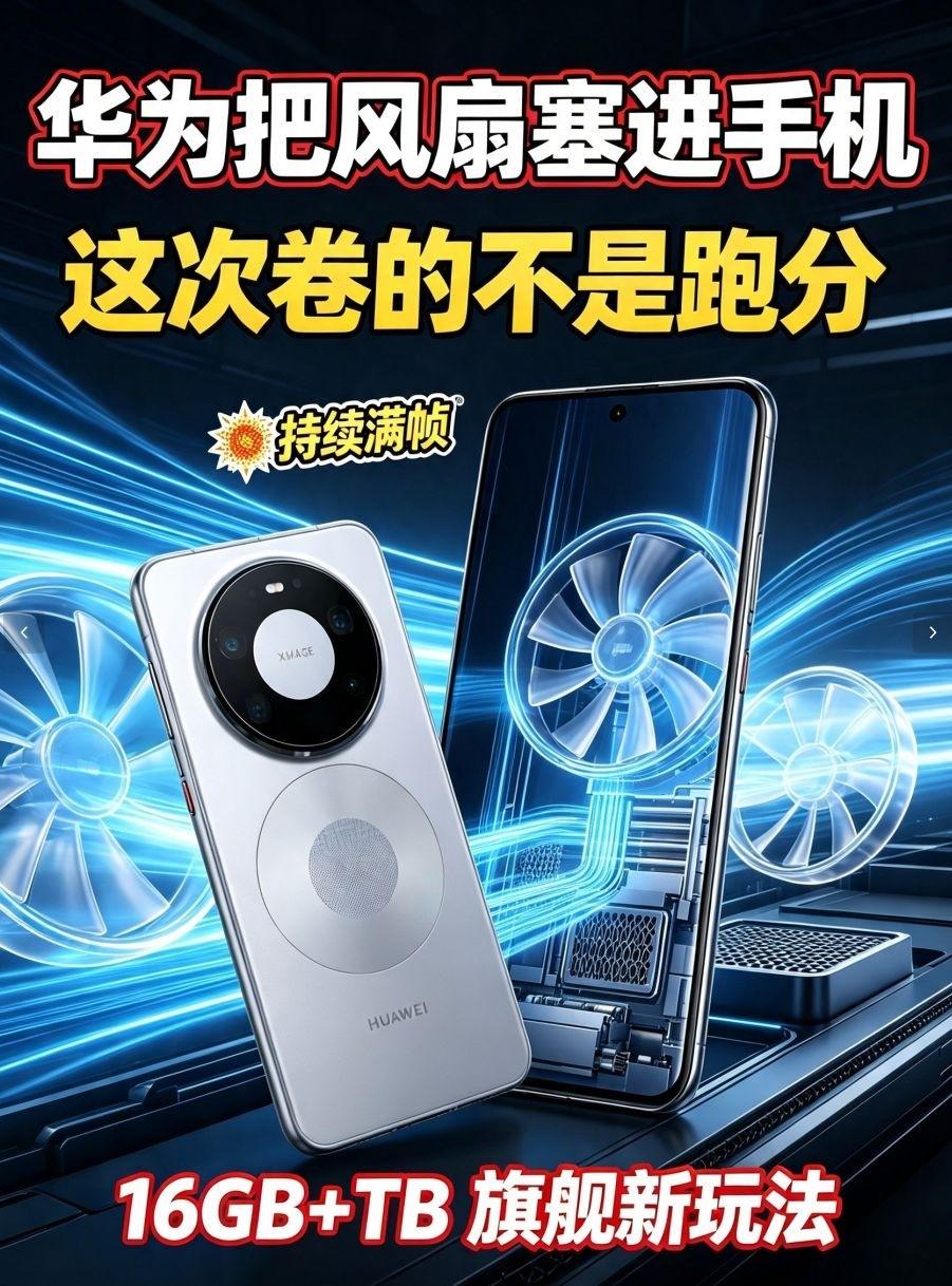 华为 Mate80 Pro Max 风驰版|手机内置风扇是什么体验✨